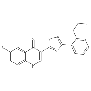 3-(3-(2-ethoxyphenyl)-1,2,4-oxadiazol-5-yl)-6-fluoroquinolin-4(1H)-one结构式