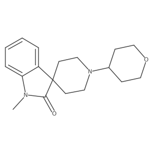 1-Methyl-1'-(tetrahydro-2H-pyran-4-yl)spiro[indoline-3,4'-piperidin]-2-one结构式