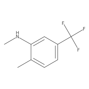 N,2-dimethyl-5-(trifluoromethyl)aniline结构式