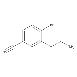 3-(2-Aminoethyl)-4-bromobenzonitrile Structure