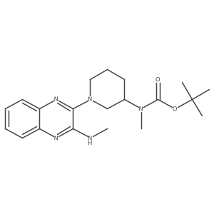 Tert-butyl methyl(1-(3-(methylamino)quinoxalin-2-yl)piperidin-3-yl)carbamate结构式