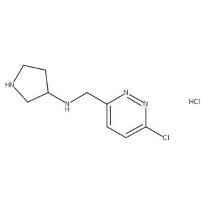 (S)-N-((6-chloropyridazin-3-yl)methyl)pyrrolidin-3-amine hydrochloride Structure