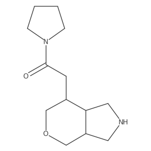 Rel-2-((3Ar,7S,7As)-Octahydropyrano[4,3-C]Pyrrol-7-Yl)-1-(Pyrrolidin-1-Yl)Ethanone结构式