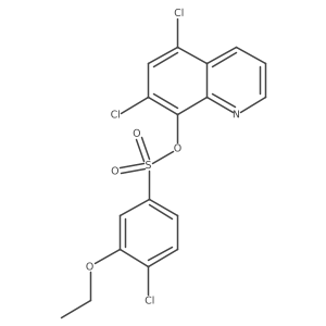 5,7-Dichloroquinolin-8-yl 4-chloro-3-ethoxybenzene-1-sulfonate Structure