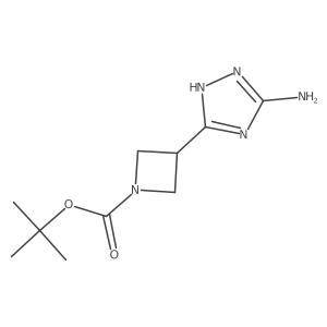 tert-butyl 3-(3-amino-1H-1,2,4-triazol-5-yl)azetidine-1-carboxylate结构式