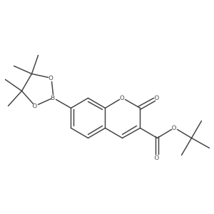 Tert-butyl 2-oxo-7-(4,4,5,5-tetramethyl-1,3,2-dioxaborolan-2-yl)chromene-3-carboxylate Structure