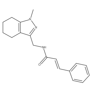 N-((1-methyl-4,5,6,7-tetrahydro-1H-indazol-3-yl)methyl)cinnamamide结构式