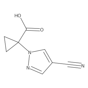 1-(4-Cyano-1H-pyrazol-1-yl)cyclopropanecarboxylic acid结构式