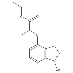 ethyl 2-[(1-hydroxy-2,3-dihydro-1H-inden-4-yl)oxy]propanoate结构式