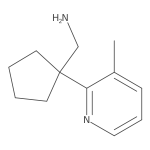 [1-(3-Methylpyridin-2-yl)cyclopentyl]methanamine结构式