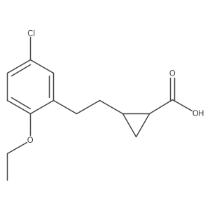 Cyclopropanecarboxylic acid, 2-[2-(5-chloro-2-ethoxyphenyl)ethyl]-结构式