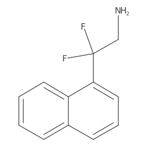2,2-Difluoro-2-(naphthalen-1-yl)ethan-1-amine结构式