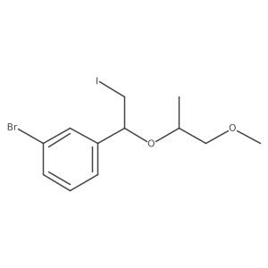 1-Bromo-3-{2-iodo-1-[(1-methoxypropan-2-yl)oxy]ethyl}benzene结构式