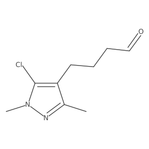 4-(5-chloro-1,3-dimethyl-1H-pyrazol-4-yl)butanal结构式