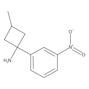 3-Methyl-1-(3-nitrophenyl)cyclobutan-1-amine结构式