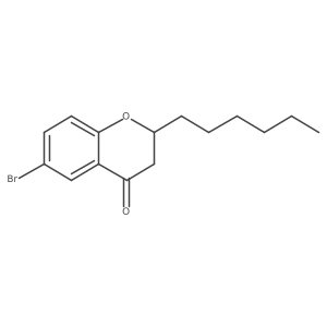 6-Bromo-2-hexylchroman-4-one Structure
