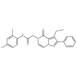 N-(2,4-Difluorophenyl)-2-[3-(hydroxymethyl)-4-oxo-2-phenyl-4H,5H-pyrazolo[1,5-A]pyrazin-5-YL]acetamide结构式