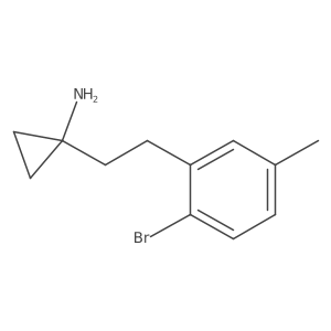 1-[2-(2-Bromo-5-methylphenyl)ethyl]cyclopropan-1-amine结构式