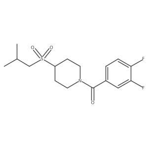 (3,4-Difluorophenyl)(4-(isobutylsulfonyl)piperidin-1-yl)methanone结构式