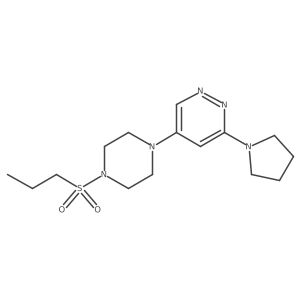 5-(4-(Propylsulfonyl)piperazin-1-yl)-3-(pyrrolidin-1-yl)pyridazine结构式