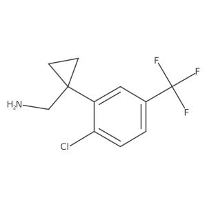 {1-[2-Chloro-5-(trifluoromethyl)phenyl]cyclopropyl}methanamine结构式