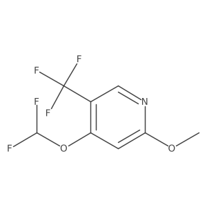 4-Difluoromethoxy-2-methoxy-5-(trifluoromethyl)pyridine结构式