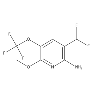 3-(Difluoromethyl)-6-methoxy-5-(trifluoromethoxy)pyridin-2-amine结构式