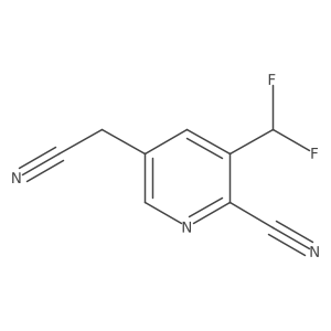 5-(Cyanomethyl)-3-(difluoromethyl)picolinonitrile Structure
