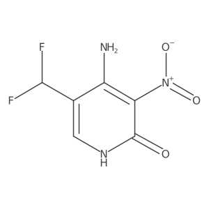 4-Amino-5-(difluoromethyl)-3-nitropyridin-2-ol结构式