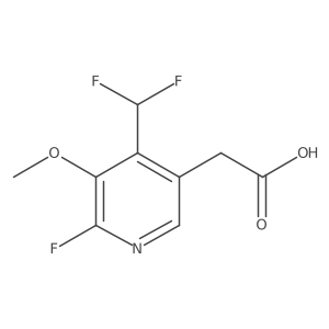 2-(4-(Difluoromethyl)-6-fluoro-5-methoxypyridin-3-yl)acetic acid Structure
