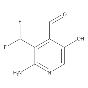 2-Amino-3-(difluoromethyl)-5-hydroxyisonicotinaldehyde Structure