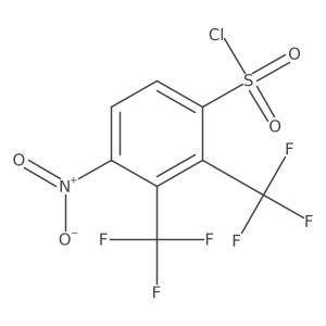 2,3-Bis(trifluoromethyl)-4-nitrobenzenesulfonyl chloride结构式