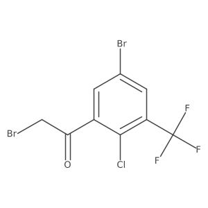 5'-Bromo-2'-chloro-3'-(trifluoromethyl)phenacyl bromide结构式