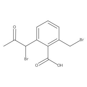 2-(1-Bromo-2-oxopropyl)-6-(bromomethyl)benzoic acid结构式
