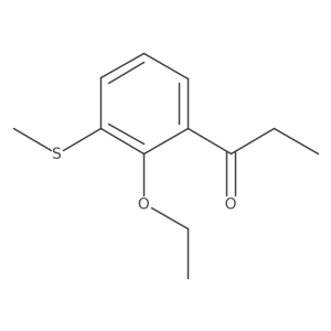 1-(2-Ethoxy-3-(methylthio)phenyl)propan-1-one结构式