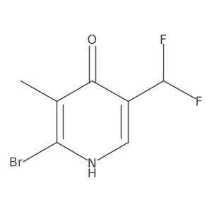 2-Bromo-5-(difluoromethyl)-3-methylpyridin-4-ol结构式