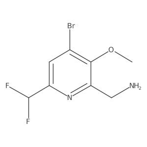 2-(Aminomethyl)-4-bromo-6-(difluoromethyl)-3-methoxypyridine Structure