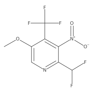 2-(Difluoromethyl)-5-methoxy-3-nitro-4-(trifluoromethyl)pyridine结构式