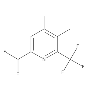 Pyridine, 6-(difluoromethyl)-4-iodo-3-methyl-2-(trifluoromethyl)- Structure