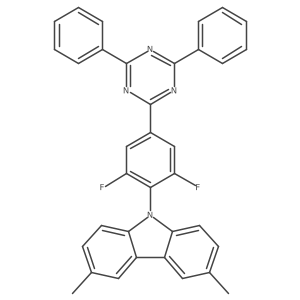 9-[4-(4,6-Diphenyl-1,3,5-triazin-2-yl)-2,6-difluorophenyl]-3,6-dimethylcarbazole结构式
