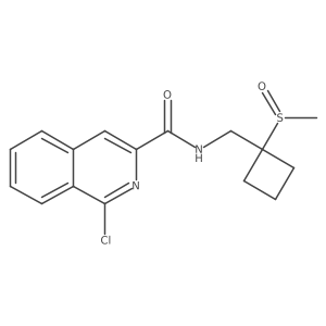 1-chloro-N-[(1-methanesulfinylcyclobutyl)methyl]isoquinoline-3-carboxamide Structure