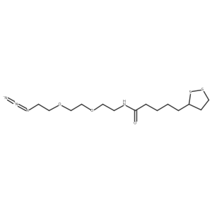 N-(2-(2-(2-Azidoethoxy)ethoxy)ethyl)-5-(1,2-dithiolan-3-yl)pentanamide结构式