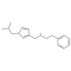 {[1-(2-methylpropyl)-1H-pyrazol-4-yl]methyl}(2-phenylethyl)amine结构式