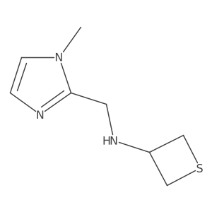 N-((1-Methyl-1H-imidazol-2-yl)methyl)thietan-3-amine Structure