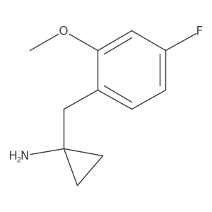 1-[(4-Fluoro-2-methoxyphenyl)methyl]cyclopropan-1-amine结构式