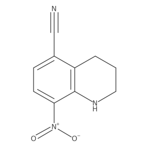 8-Nitro-1,2,3,4-tetrahydroquinoline-5-carbonitrile结构式