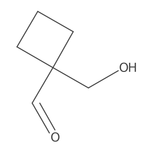 1-(Hydroxymethyl)cyclobutane-1-carbaldehyde结构式