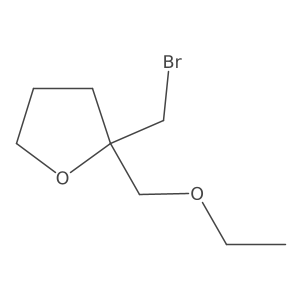 2-(Bromomethyl)-2-(ethoxymethyl)oxolane结构式