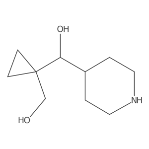 (1-(Hydroxymethyl)cyclopropyl)(piperidin-4-yl)methanol Structure