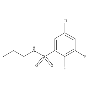 5-chloro-2,3-difluoro-N-propylbenzene-1-sulfonamide结构式